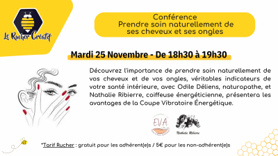 Conférence «Prendre soin naturellement de vos cheveux et de vos ongles»