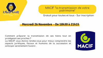 Conférence «La transmission de votre patrimoine»