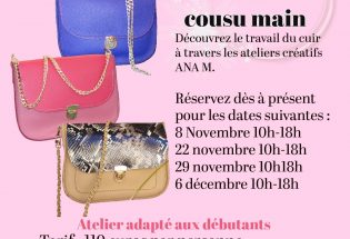 Atelier créatif – «Mon premier sac en cuir» avec ANA M