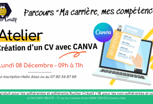 Atelier «Création d’un CV avec Canva»