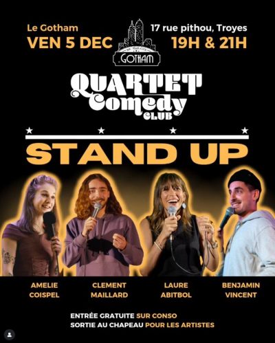 Soirée Humour/stand-up – Quartet Comedy Club