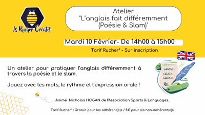 Atelier «L’anglais fait différemment (Poésie & Slam)»