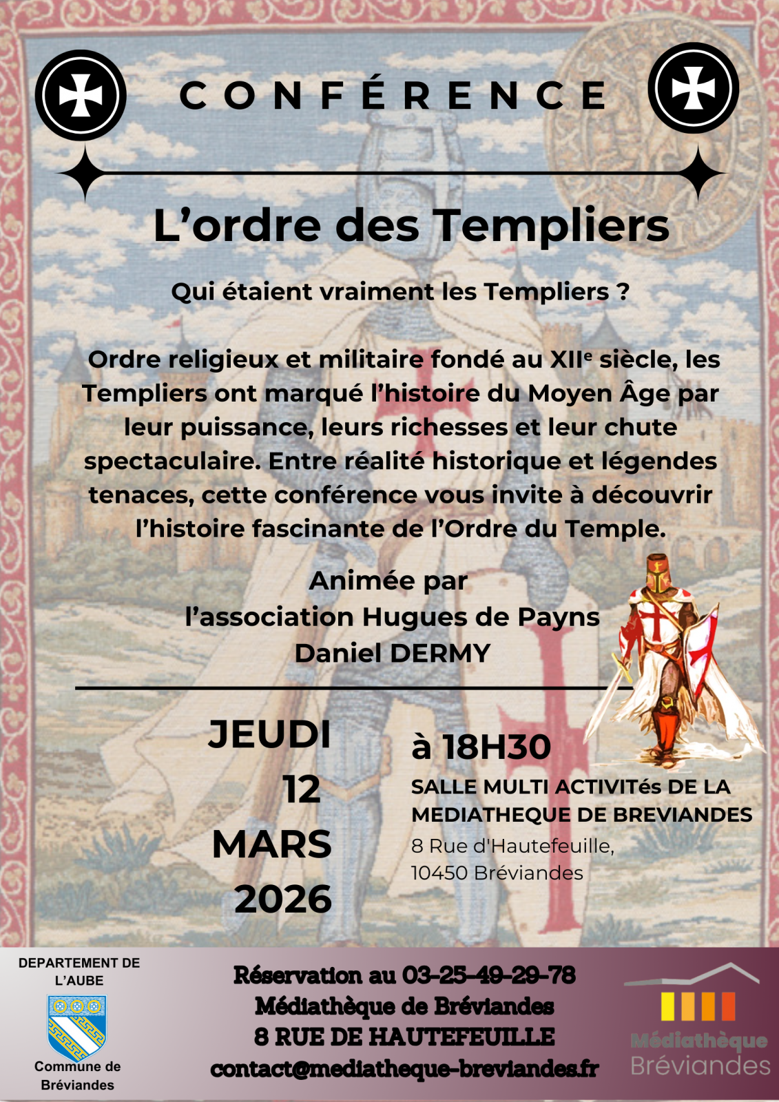 Conférence sur l’ordre des Templiers
