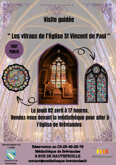 Visite guidée «Les vitraux de l’Eglise Saint Vincent de Paul»
