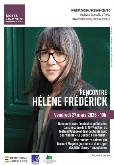 Voyage en francophonie – Rencontre auteure avec Hélène Frédérick