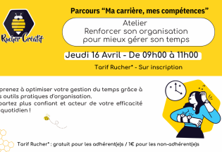 Atelier «Renforcer son organisation pour mieux gérer son temps»