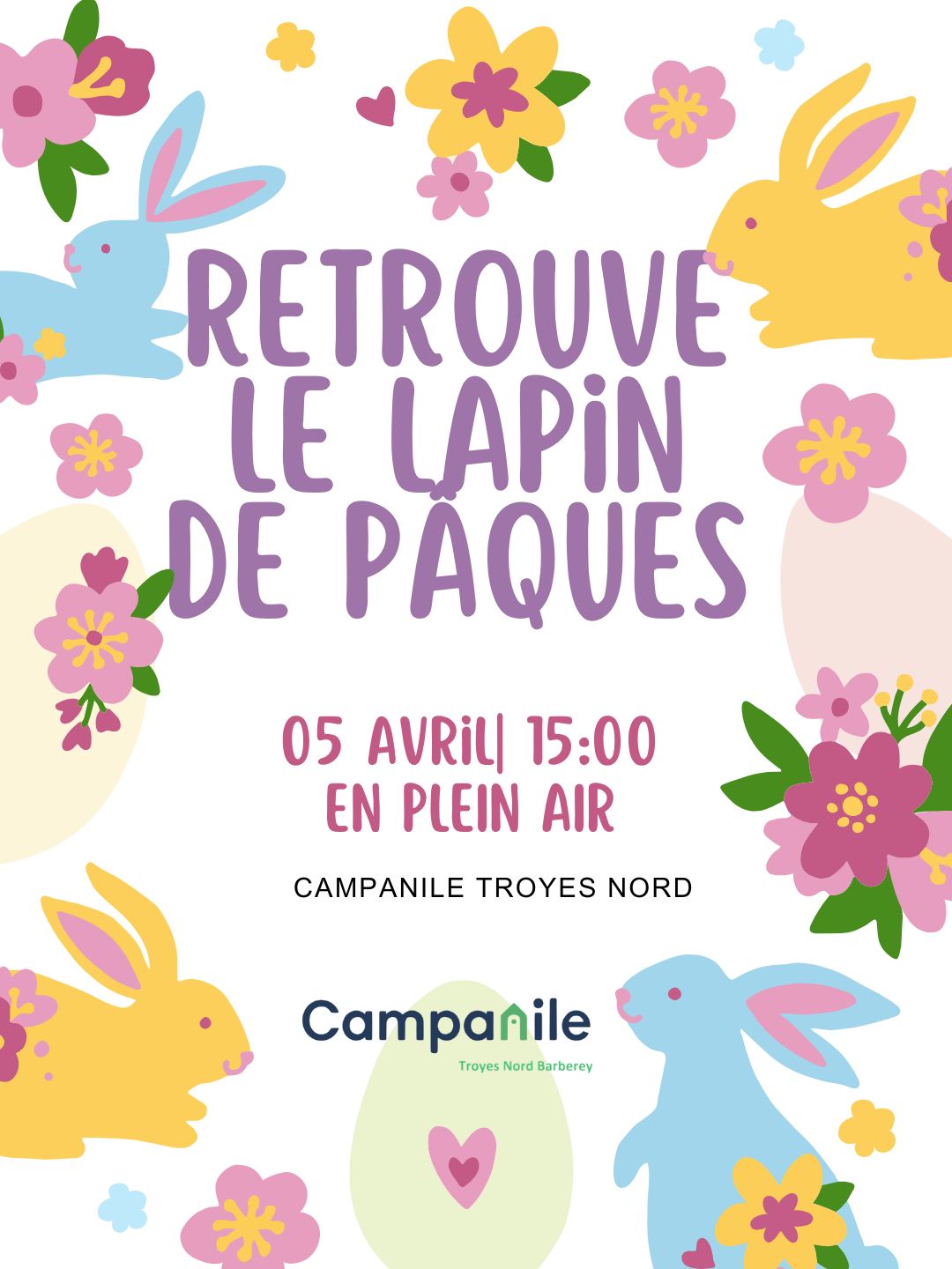 Retrouvez le lapin de pâques !