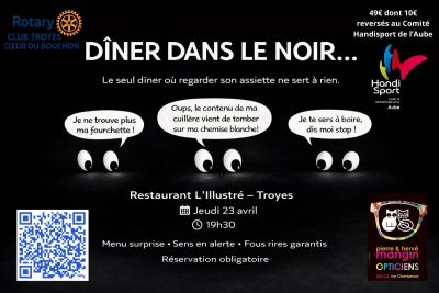 Dîner dans le noir …