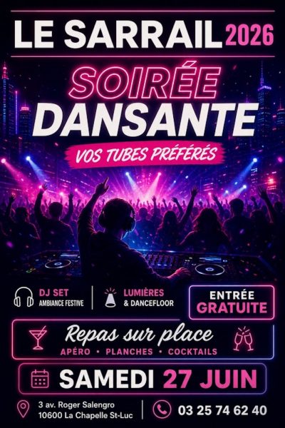 Soirée dansante «Vos tubes préférés»