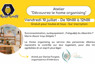 Atelier «Découvrez le home organising»