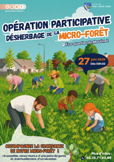 Atelier de désherbage à l’éco-quartier du Moulinet
