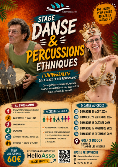 Stage danse et percussions ethniques